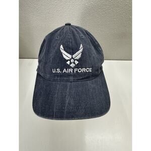 Unbranded Baseball Hat United States Air Force Blue Embroidered Adjustable Cap